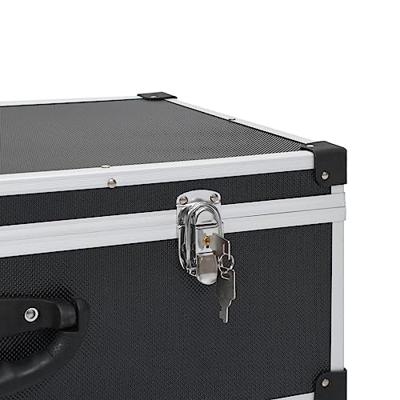 VidaXL Cd-koffer voor 80 cd&apos;s aluminium abs zwart