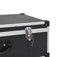 Cd-koffer voor 80 cd's aluminium ABS zwart - thumbnail