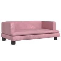 vidaXL Hondenmand 80x45x30 cm fluweel roze, hondenbank, hondenbed, dierenmand, huisdierenbank, huisdierenmand, dierenbed, huisdierenbed, hondenkussen - thumbnail