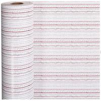Creativ Company Inpakpapier, doodles, b: 70 cm, 80 gr, rood, wit, 4 m/ 1 rol - thumbnail