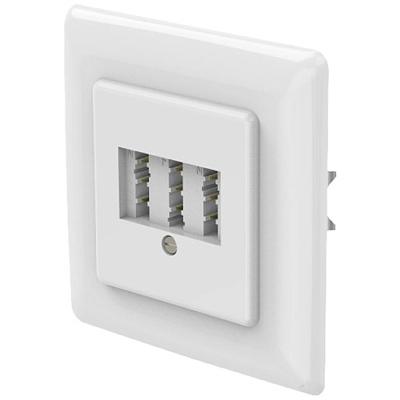 Hama Telefoonaansluitdoos Telefoon Inbouw (in muur) Wit