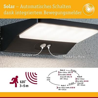 Paulmann 94335 Wandlamp op zonne-energie Energielabel: G (A - G) 3 W Warmwit Donkergrijs Paulmann 94335 Wandlamp op zonne-energie Energielabel: G (A - G) 3 W Warmwit Donkergrijs