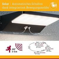 Paulmann 94335 Wandlamp op zonne-energie Energielabel: G (A - G) 3 W Warmwit Donkergrijs - thumbnail