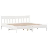 Bedframe zonder matras massief grenenhout wit 180x200 cm - thumbnail