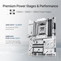 Asus X870 MAX Moederbord Socket AMD AM5 Vormfactor ATX Moederbord chipset AMD® X870 - thumbnail