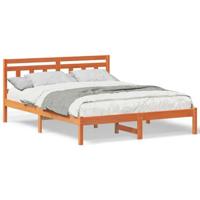 Bedframe met hoofdeinde Bruin Grenenhout - thumbnail