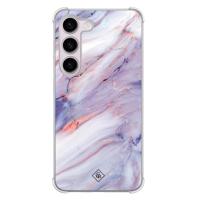 Samsung Galaxy S23 Plus shockproof hoesje - Marmer paars - thumbnail