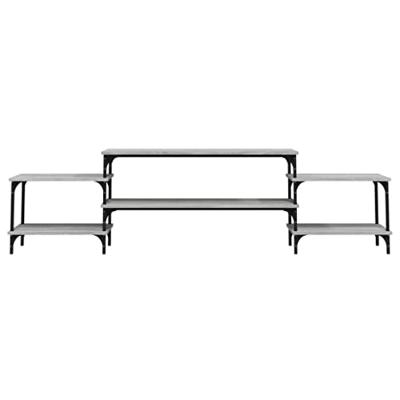 Tv-meubel 197x35x52 cm bewerkt hout grijs sonoma eikenkleurig Tv-meubel 197x35x52 cm bewerkt hout grijs sonoma eikenkleurig