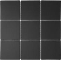 Mozaiek London Vierkant Zwart 9,5 x 9,5 - thumbnail
