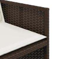 9-delige Tuinset met kussens poly rattan bruin - thumbnail