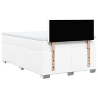 Boxspring met matras kunstleer wit 120x200 cm - thumbnail
