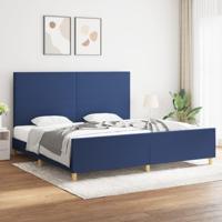 Bedframe zonder matras stof blauw 200x200 cm - thumbnail