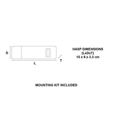 Masterlock Overval, 150mm, beugel O14mm - 706EURD 706EURD