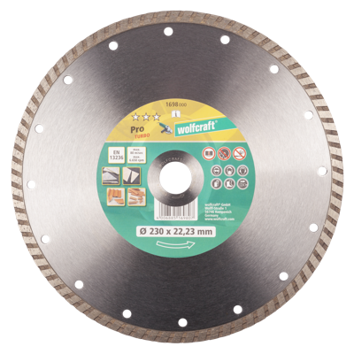 Wolfcraft Diamant-doorslijpschijf | ProTu | Ø230 x 22,23 | 1 stuk - 1698000 Wolfcraft Diamant-doorslijpschijf | ProTu | Ø230 x 22,23 | 1 stuk - 1698000
