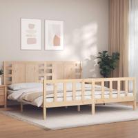 Bedframe zonder matras massief grenenhout 200x200 cm - thumbnail