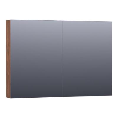 Brauer Impress Spiegelkast 100 cm - zonder Verlichting - Met 2 Dubbelzijdige Spiegeldeuren - Forest Cacao