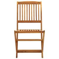 Tuinstoelen inklapbaar 4 st massief acaciahout - thumbnail