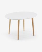 Kave Home Oqui eettafel uitschuifbaar 120/200x90 cm Wit - thumbnail