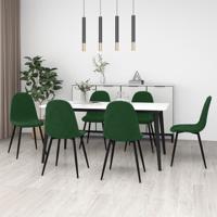 Eetkamerstoelen 6 st fluweel donkergroen - thumbnail