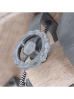 Steinhauer Industriële plafondlampGearwood 3-lichts vintage grijs met hout - 3063GR - thumbnail