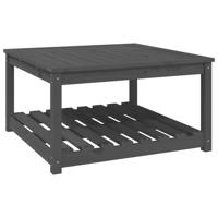 Tuintafel 82,5x82,5x45 cm massief grenenhout grijs - thumbnail
