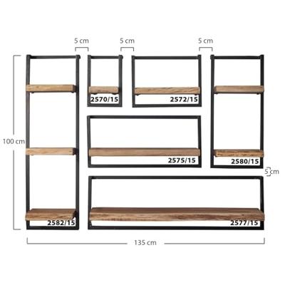 Industriële Wandplank 'Buster' 100cm