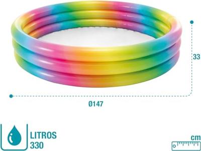 Intex opblaasbaar zwembad rainbow ombre - thumbnail