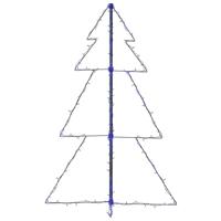 VidaXL Kegelkerstboom 160 led&apos;s binnen en buiten 78x120 cm - thumbnail