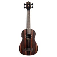 Kala U-Bass Striped Ebony Fretted elektrisch-akoestische bas ukelele met gigbag - thumbnail