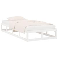 Bedframe massief hout wit 90x200 cm - thumbnail