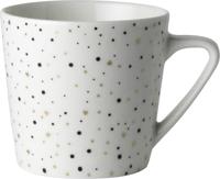 Dutch Rose Loft Zwart-Wit Koffiemok Wit met Glitters 20cl - thumbnail