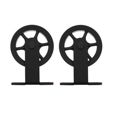 Intersteel Set van 2 hangrollen Wheel Top 17cm - mat zwart Intersteel Set van 2 hangrollen Wheel Top 17cm - mat zwart