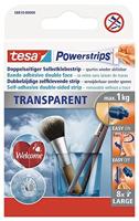 tesa POWERSTRIPS® Dubbelzijdig plakband (l x b) 50 mm x 20 mm Transparant Inhoud: 8 stuk(s) - thumbnail