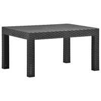 VidaXL Tuintafel 58x58x41 cm pp rattan antracietkleurig - thumbnail