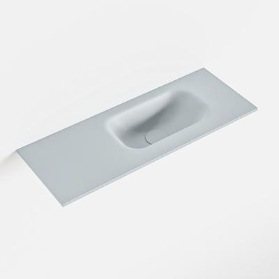 MONDIAZ EDEN Clay solid surface inleg wastafel voor toiletmeubel 60cm. Positie wasbak rechts