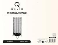 QUVIO Paraplubak mesh - Metaal - Zwart - thumbnail