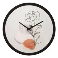 Mauro Ferretti Flower Ronde wandklok bloem in hout en glas - thumbnail