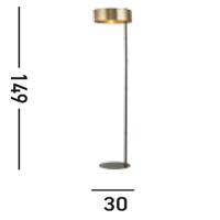 Searchlight VloerlampKnox goud Ø 30cm - EU20225-1GO - thumbnail