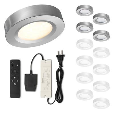 Set LED-opbouwspot met afstandsbediening Adria zilver 3W dimbaar 1-12 stuks