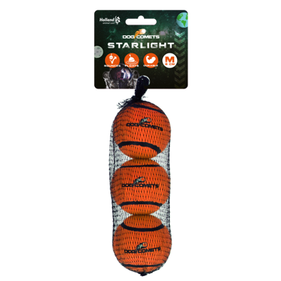 Dog comets Starlight Tennisbal M Oranje 3st Dog comets Starlight Tennisbal M Oranje 3st