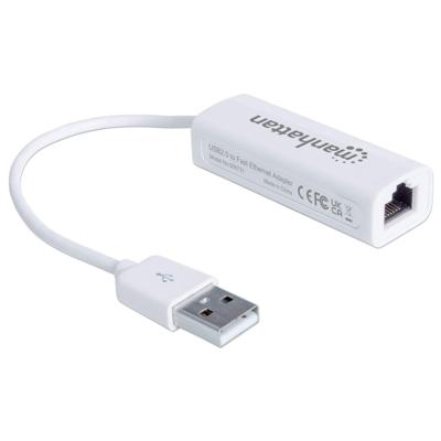 Manhattan Fast Ethernet Adapter Netwerkadapter 100 MBit/s USB-A 2.0