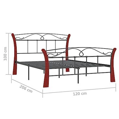 Bedframe metaal zwart 120x200 cm