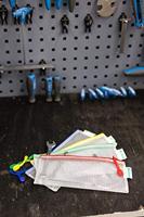 Opbergtas Tarifold met rits 250x115mm PVC rood | 8 stuks - thumbnail