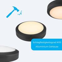 SLV Outdoor Bulkhead V 360 1007515 LED-buitenlamp (wand) LED LED vast ingebouwd 20 W Zwart - thumbnail