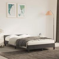 Bedframe zonder matras 120x190 cm fluweel donkergrijs - thumbnail