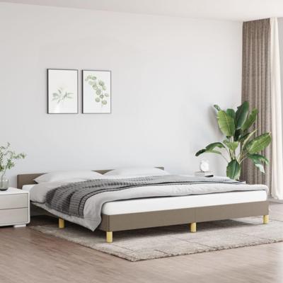 Bedframe zonder matras stof taupe 200x200 cm