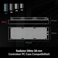ARCTIC Liquid Freezer III 420 A-RGB Processor Alles-in-één vloeistofkoeler 14 cm Wit 1 stuk(s) - thumbnail