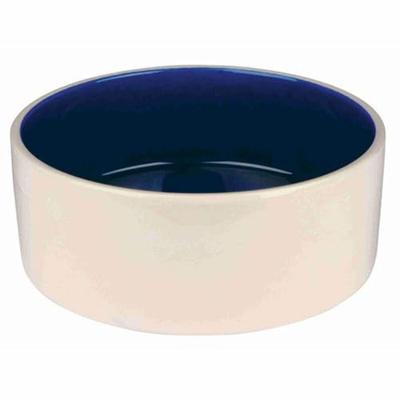TRIXIE VOERBAK KERAMIEK CRÈME / BLAUW 22X22 CM 2,3 LTR TRIXIE VOERBAK KERAMIEK CRÈME / BLAUW 22X22 CM 2,3 LTR
