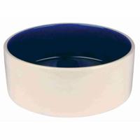 TRIXIE VOERBAK KERAMIEK CRÈME / BLAUW 22X22 CM 2,3 LTR - thumbnail