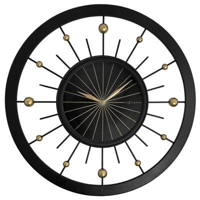 Wandklok 60 cm - geruisloos - zwart - metaal - NeXtime 'Orbit' Wandklok 60 cm - geruisloos - zwart - metaal - NeXtime 'Orbit'